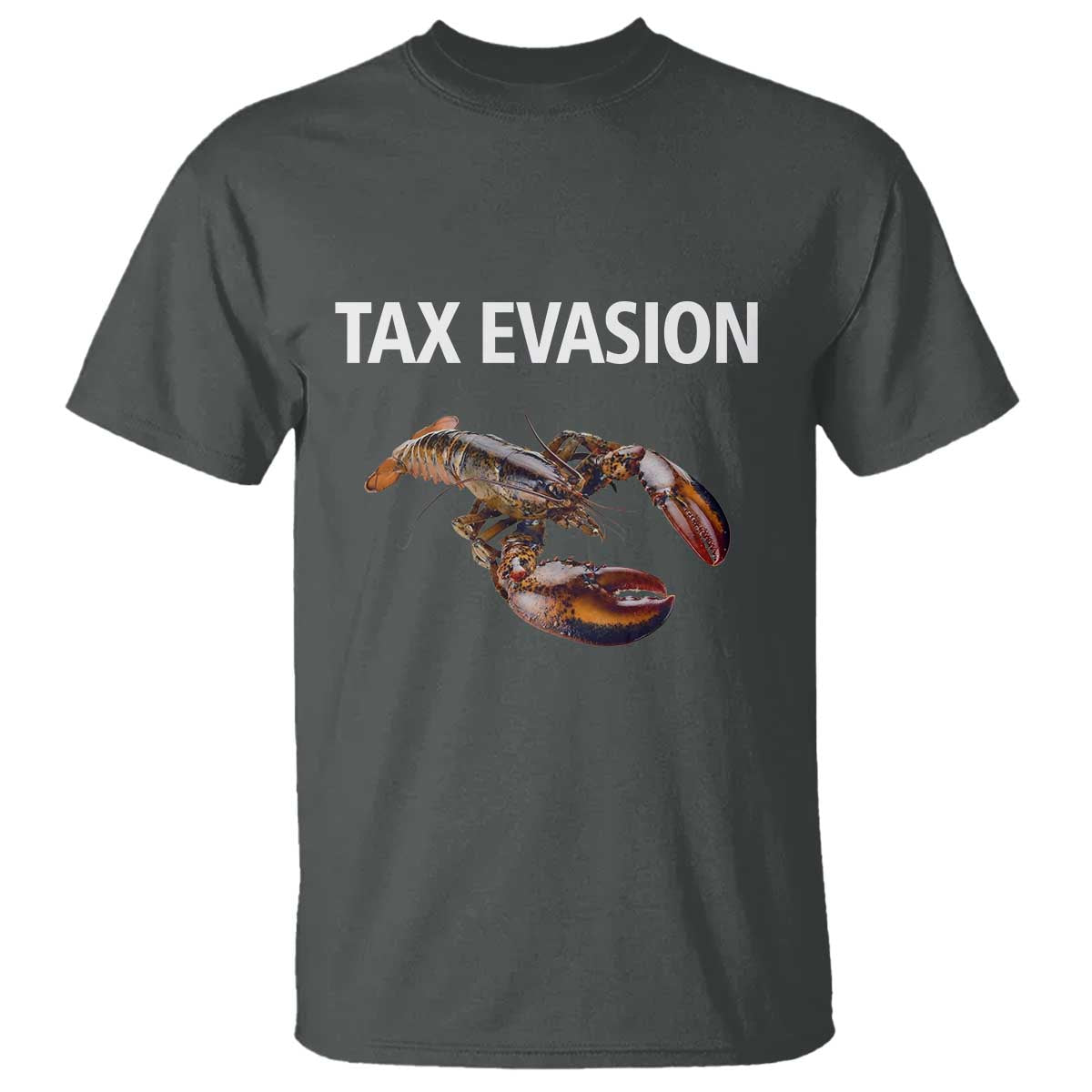 Funny Tax Evasion Lobster T Shirt Sarcasm Oddly Specific Meme TS02 Dark Heather Print Your Wear
