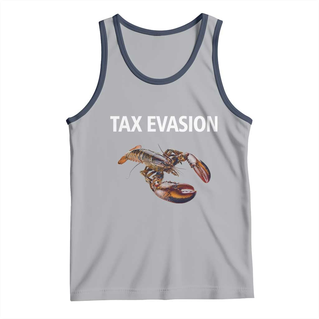 Funny Tax Evasion Lobster Tank Top Sarcasm Oddly Specific Meme TS02 Athletic Heather Navy Print Your Wear