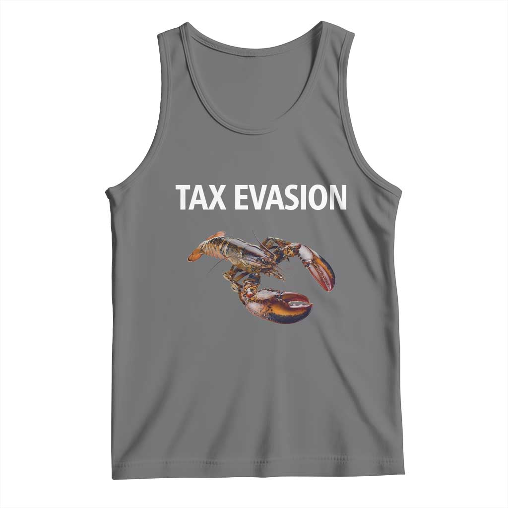 Funny Tax Evasion Lobster Tank Top Sarcasm Oddly Specific Meme TS02 Black Heather Print Your Wear