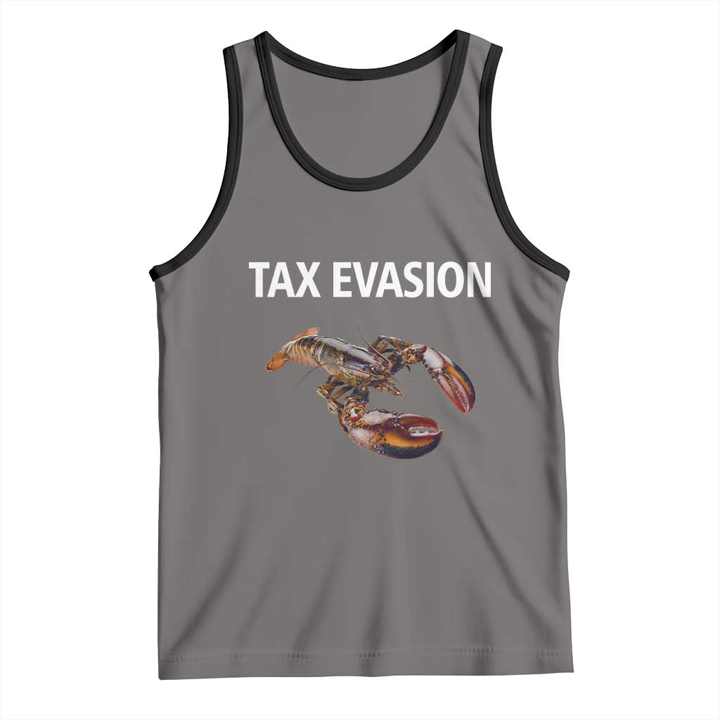 Funny Tax Evasion Lobster Tank Top Sarcasm Oddly Specific Meme TS02 Deep Heather Black Print Your Wear