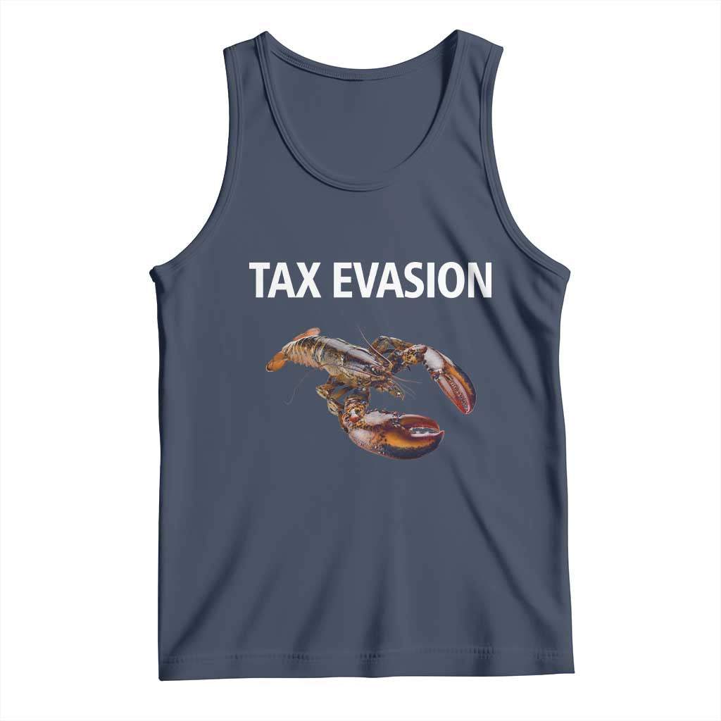 Funny Tax Evasion Lobster Tank Top Sarcasm Oddly Specific Meme TS02 Navy Print Your Wear