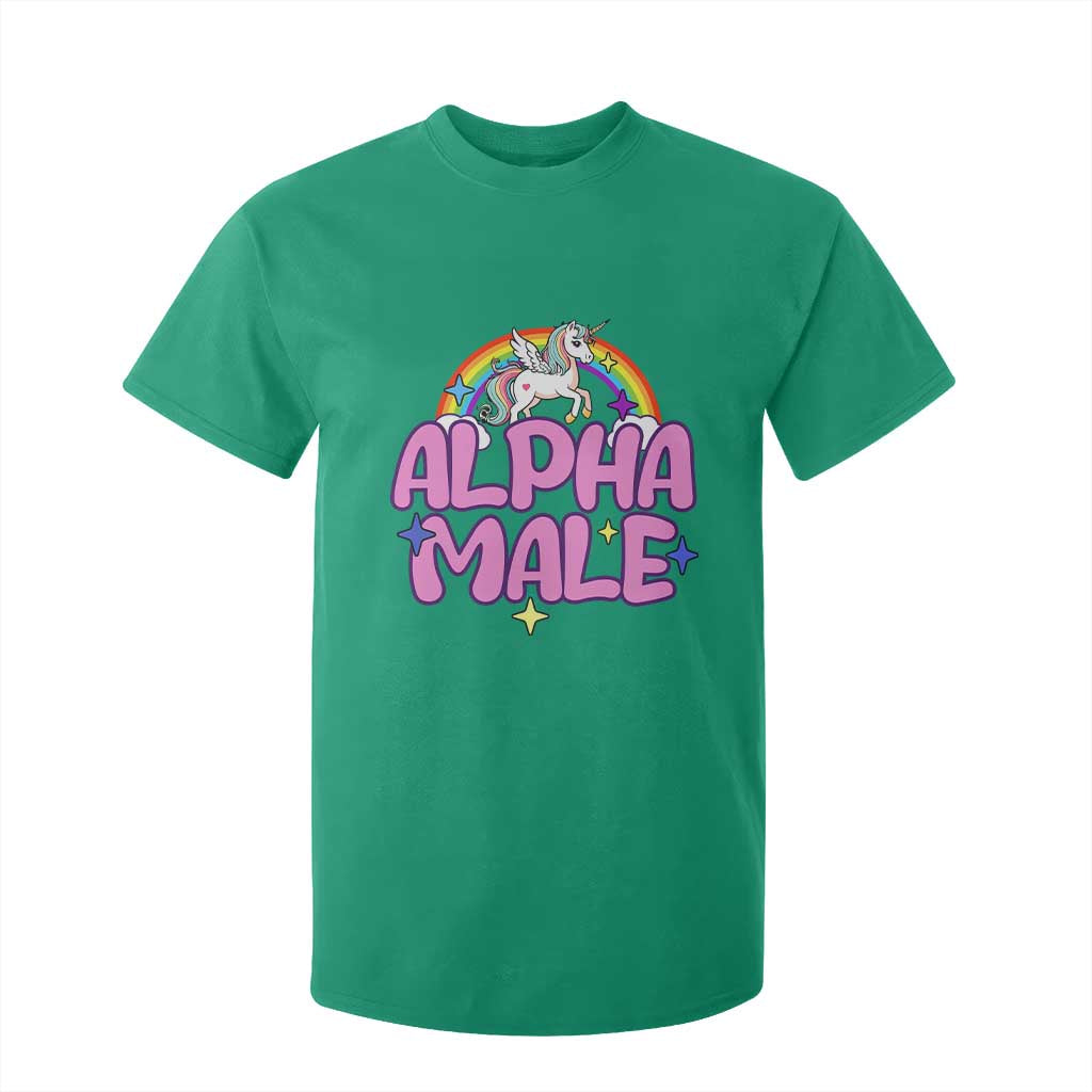 Funny Sarcastic Alpha Male T Shirt For Kid Unicorn Sarcastic Ironic Weird Y2K Humor TS02 Irish Green Print Your Wear