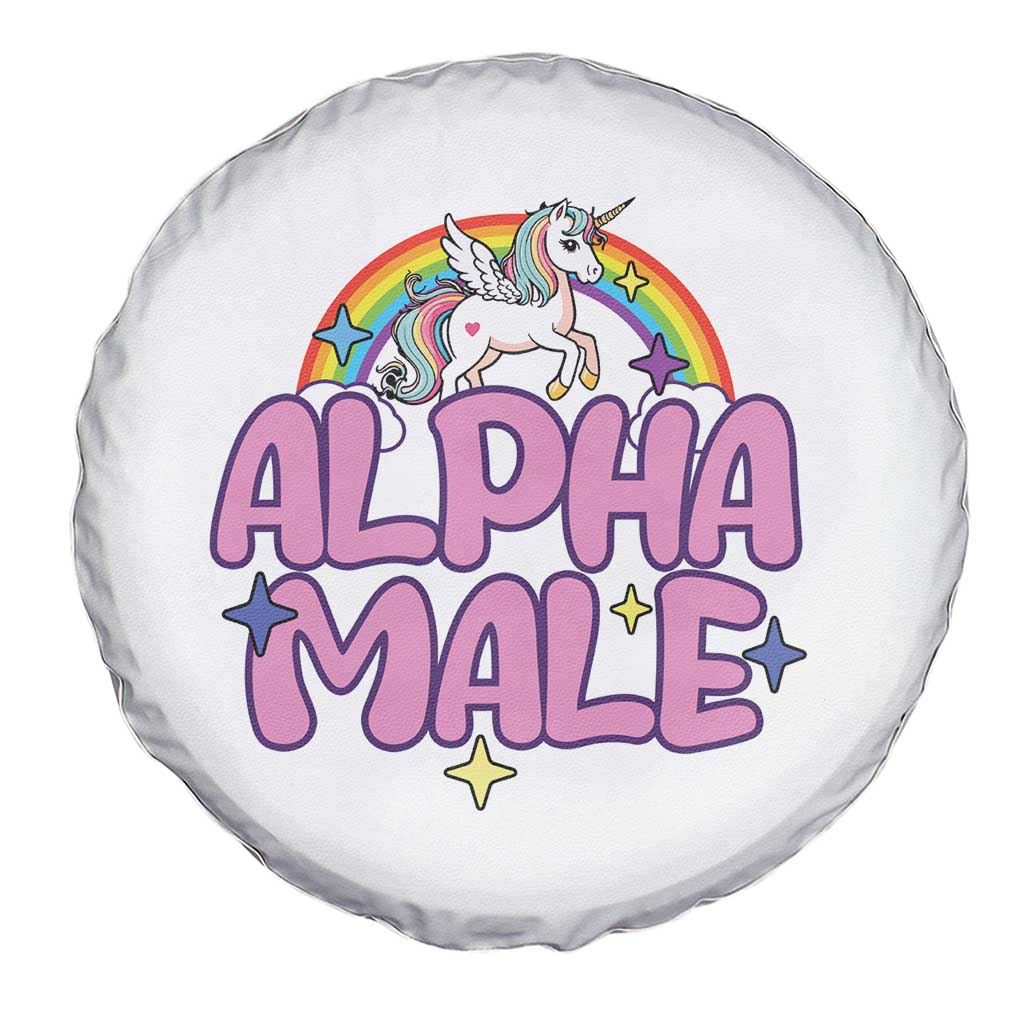 Funny Sarcastic Alpha Male Spare Tire Cover Unicorn Sarcastic Ironic Weird Y2K Humor TS02 Print Your Wear