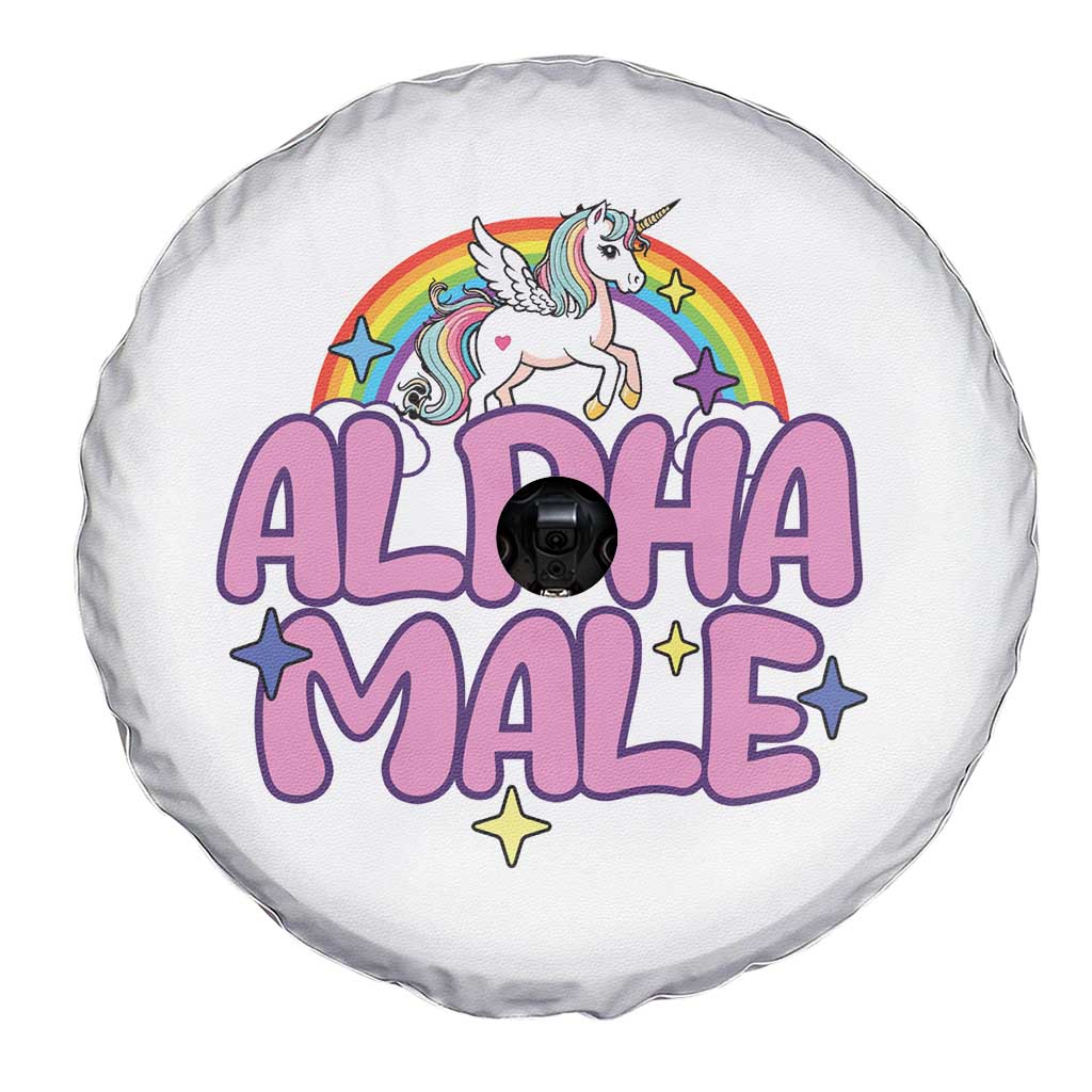 Funny Sarcastic Alpha Male Spare Tire Cover Unicorn Sarcastic Ironic Weird Y2K Humor TS02 Print Your Wear