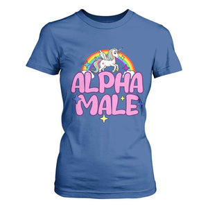 Funny Sarcastic Alpha Male T Shirt For Women Unicorn Sarcastic Ironic Weird Y2K Humor TS02 Royal Blue Print Your Wear