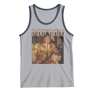 Trump Won 2024 Tank Top Daddy's Home Leopard Funny Gangster TS02 Athletic Heather Navy Print Your Wear