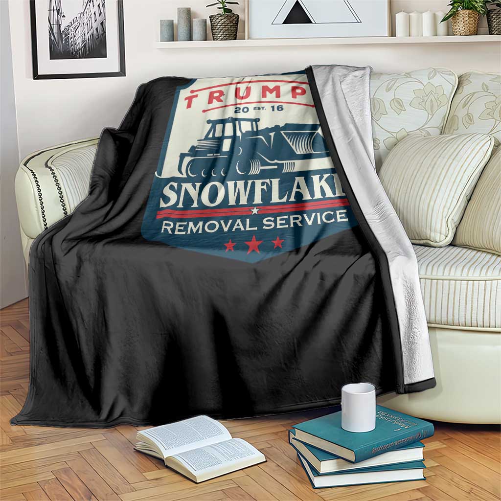 Trump Snowflake Removal Service Throw Blanket Funny Sarcastic Politics TS02 Print Your Wear