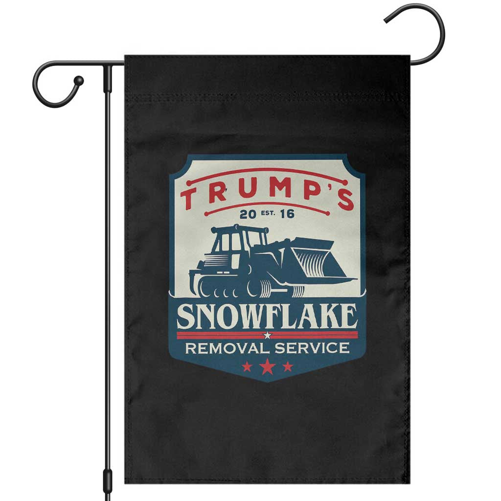 Trump Snowflake Removal Service Garden Flag Funny Sarcastic Politics TS02 Black Print Your Wear