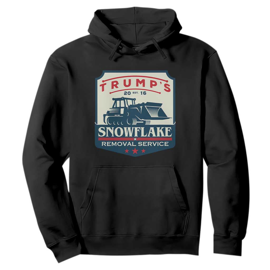 Trump Snowflake Removal Service Hoodie Funny Sarcastic Politics TS02 Black Print Your Wear