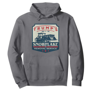 Trump Snowflake Removal Service Hoodie Funny Sarcastic Politics TS02 Charcoal Print Your Wear