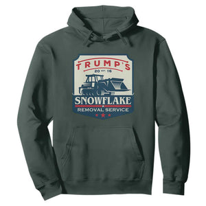 Trump Snowflake Removal Service Hoodie Funny Sarcastic Politics TS02 Dark Forest Green Print Your Wear