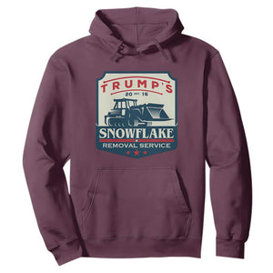 Trump Snowflake Removal Service Hoodie Funny Sarcastic Politics TS02 Maroon Print Your Wear