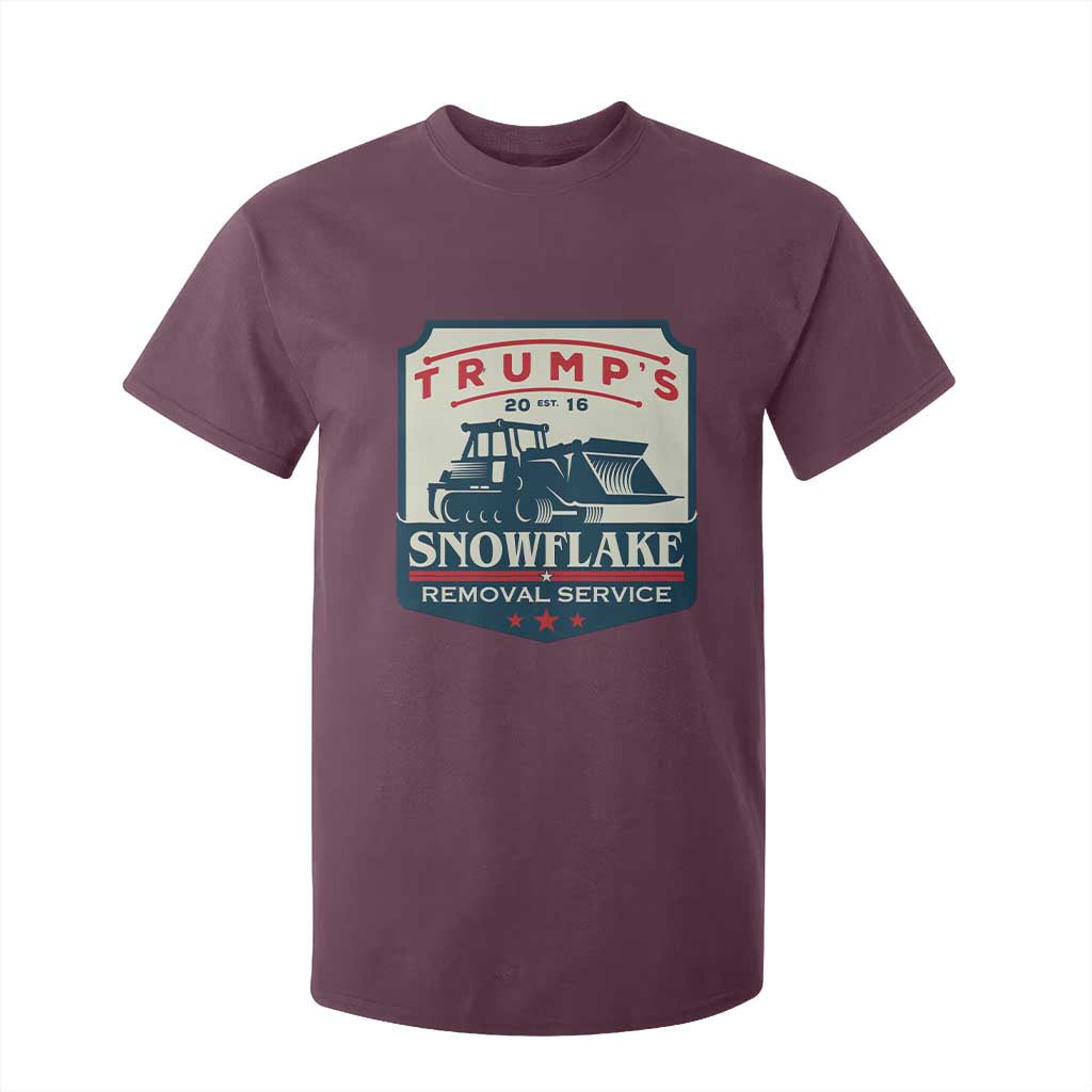 Trump Snowflake Removal Service T Shirt For Kid Funny Sarcastic Politics TS02 Maroon Print Your Wear