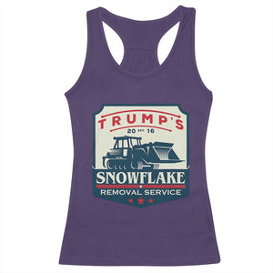 Trump Snowflake Removal Service Racerback Tank Top Funny Sarcastic Politics TS02 Purple Print Your Wear