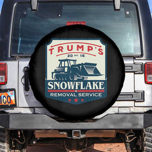 Trump Snowflake Removal Service Spare Tire Cover Funny Sarcastic Politics TS02 No hole Black Print Your Wear