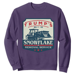 Trump Snowflake Removal Service Sweatshirt Funny Sarcastic Politics TS02 Purple Print Your Wear