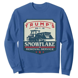 Trump Snowflake Removal Service Sweatshirt Funny Sarcastic Politics TS02 Royal Blue Print Your Wear