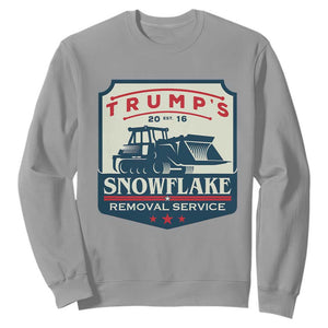 Trump Snowflake Removal Service Sweatshirt Funny Sarcastic Politics TS02 Sport Gray Print Your Wear