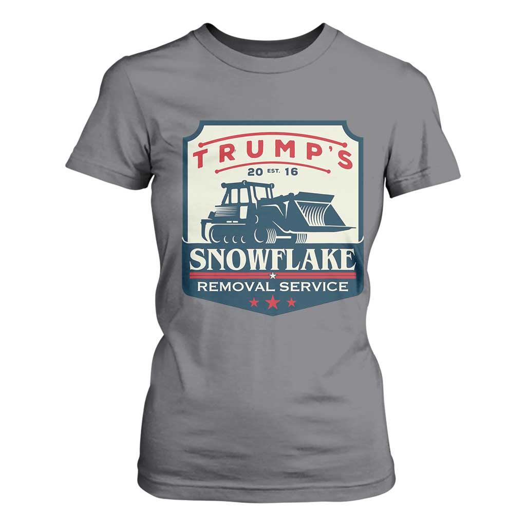 Trump Snowflake Removal Service T Shirt For Women Funny Sarcastic Politics TS02 Charcoal Print Your Wear