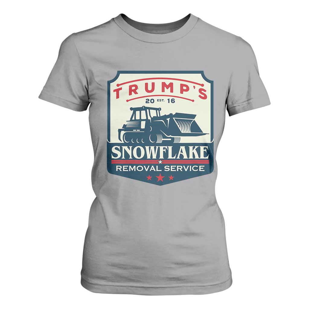 Trump Snowflake Removal Service T Shirt For Women Funny Sarcastic Politics TS02 Sport Gray Print Your Wear