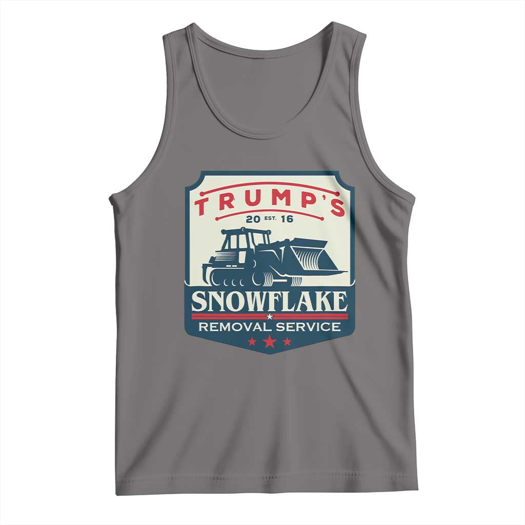Trump Snowflake Removal Service Tank Top Funny Sarcastic Politics TS02 Deep Heather Print Your Wear
