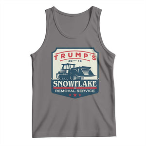 Trump Snowflake Removal Service Tank Top Funny Sarcastic Politics TS02 Deep Heather Print Your Wear