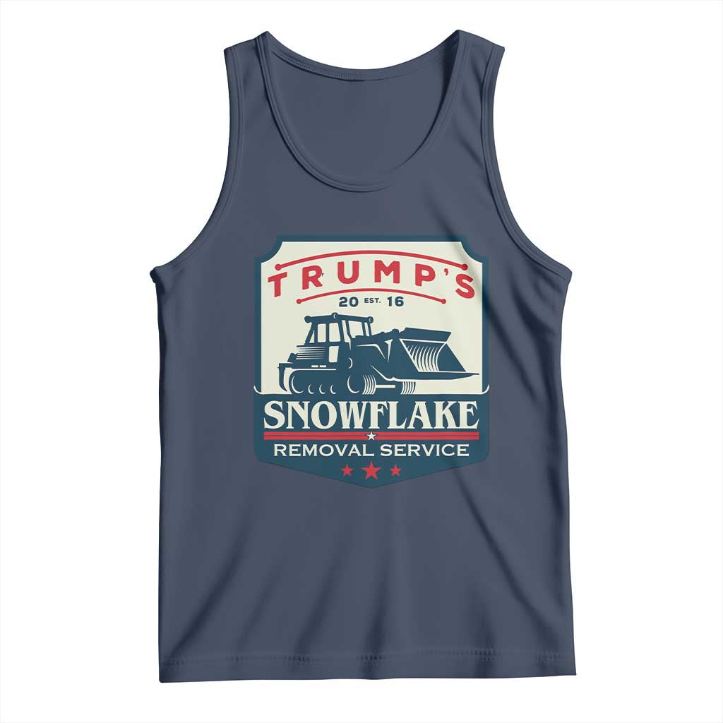 Trump Snowflake Removal Service Tank Top Funny Sarcastic Politics TS02 Navy Print Your Wear