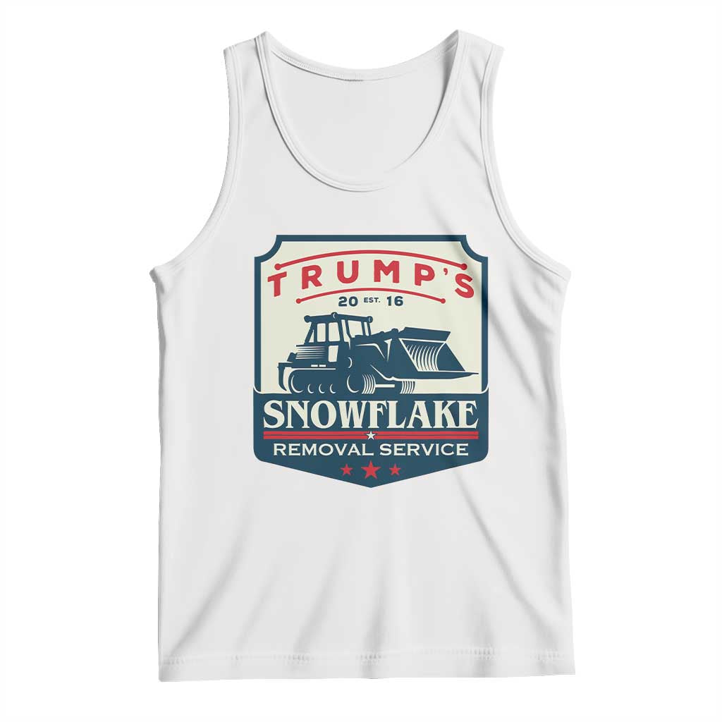 Trump Snowflake Removal Service Tank Top Funny Sarcastic Politics TS02 White Print Your Wear