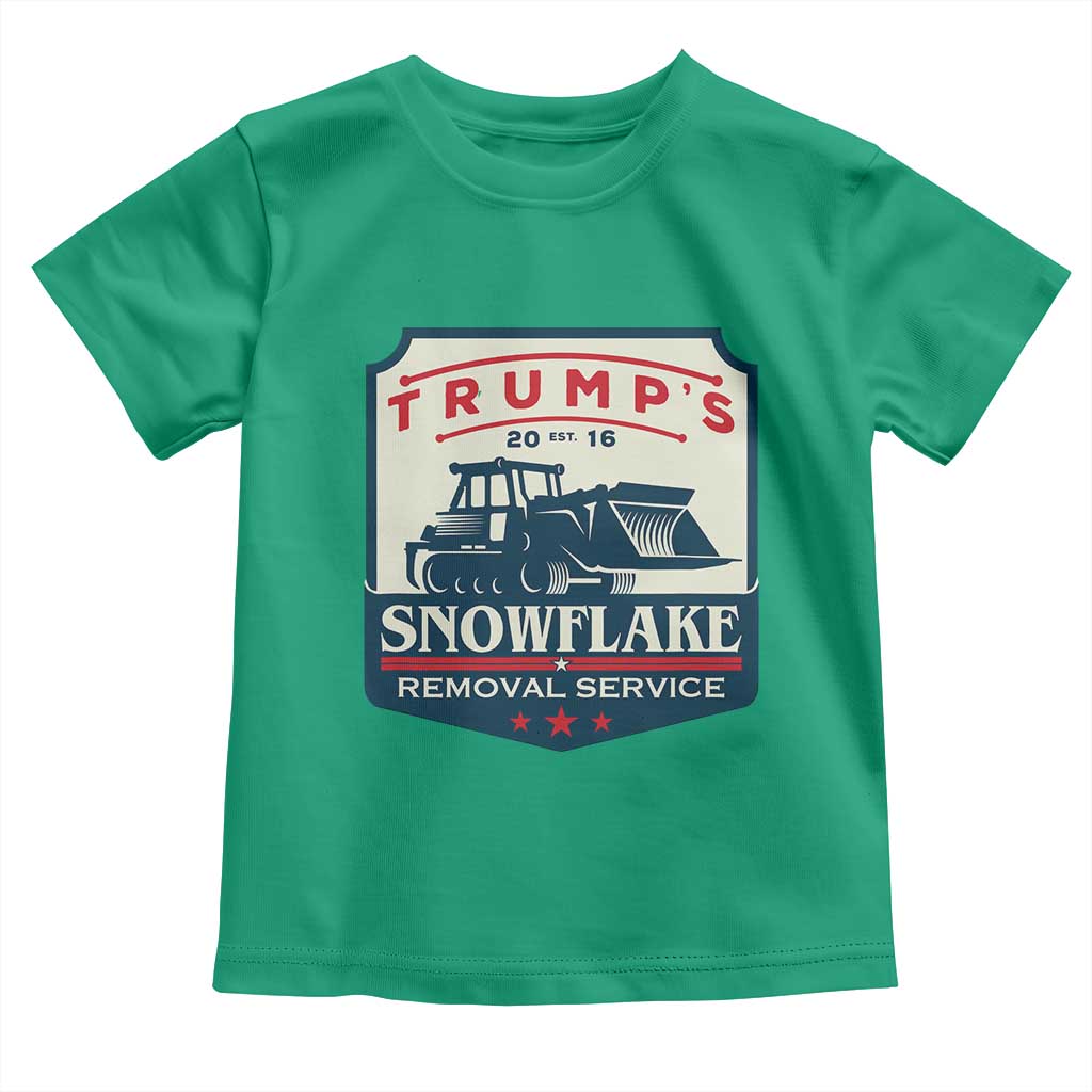Trump Snowflake Removal Service Toddler T Shirt Funny Sarcastic Politics TS02 Irish Green Print Your Wear