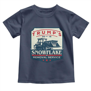 Trump Snowflake Removal Service Toddler T Shirt Funny Sarcastic Politics TS02 Navy Print Your Wear