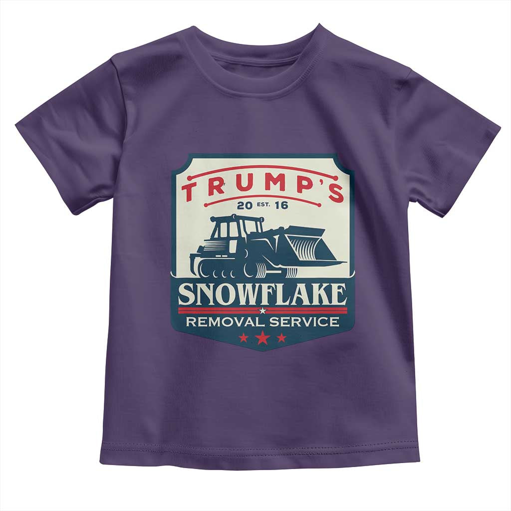 Trump Snowflake Removal Service Toddler T Shirt Funny Sarcastic Politics TS02 Purple Print Your Wear