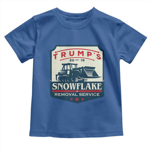 Trump Snowflake Removal Service Toddler T Shirt Funny Sarcastic Politics TS02 Royal Blue Print Your Wear