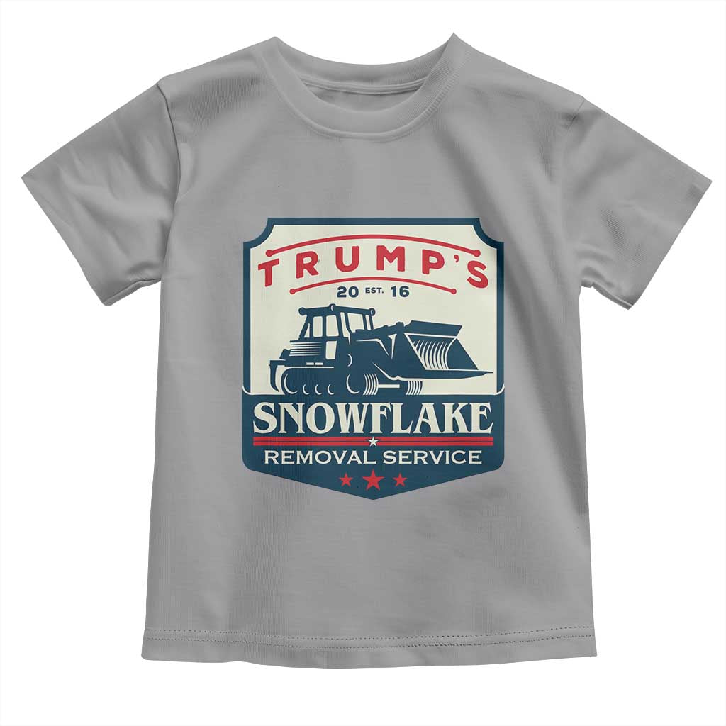 Trump Snowflake Removal Service Toddler T Shirt Funny Sarcastic Politics TS02 Sport Gray Print Your Wear