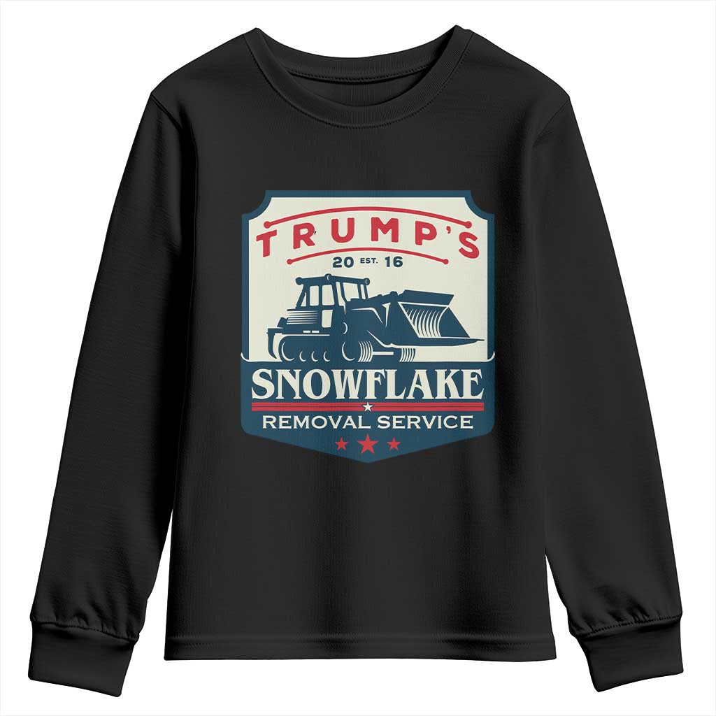 Trump Snowflake Removal Service Youth Sweatshirt Funny Sarcastic Politics TS02 Black Print Your Wear