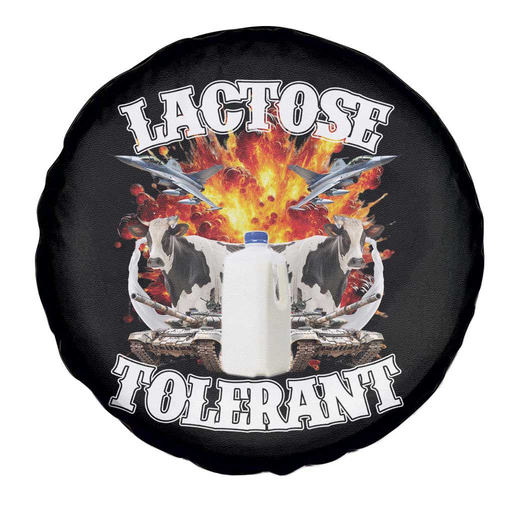 Funny Lactose Tolerant Spare Tire Cover Retro Pro-Dairy Ironic Cringe Meme TS02 Print Your Wear