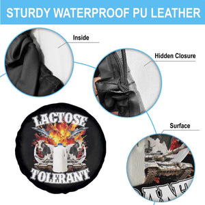Funny Lactose Tolerant Spare Tire Cover Retro Pro-Dairy Ironic Cringe Meme TS02 Print Your Wear