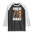 Skeleton Meme Raglan Shirt Garlic Bread Flaming Biker On Fire Funny Edgy Hard Cringe TS02 Black White Print Your Wear