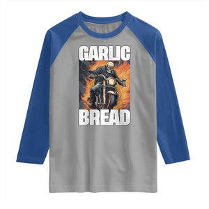 Skeleton Meme Raglan Shirt Garlic Bread Flaming Biker On Fire Funny Edgy Hard Cringe TS02 Sport Gray Royal Print Your Wear