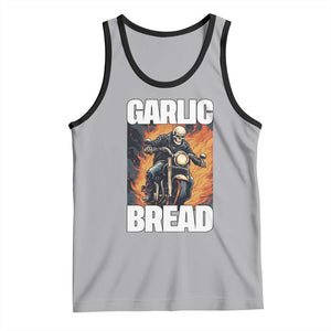 Skeleton Meme Tank Top Garlic Bread Flaming Biker On Fire Funny Edgy Hard Cringe TS02 Athletic Heather Black Print Your Wear