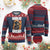Skeleton Meme Knit Sweatshirt Garlic Bread Flaming Biker On Fire Funny Edgy Hard Cringe TS02 Burgundy Print Your Wear