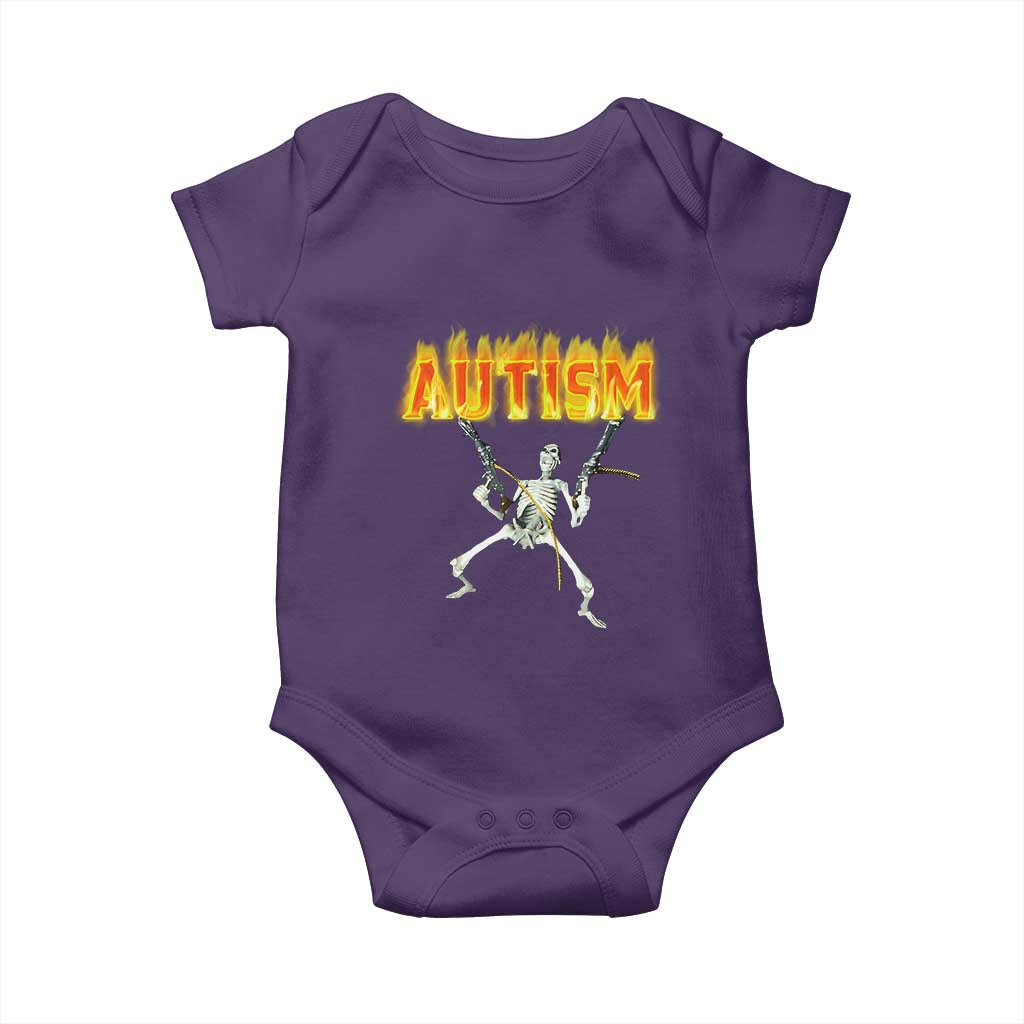 Autism Skeleton Baby Onesie Funny Oddly Specific Dank Meme TS02 Purple Print Your Wear