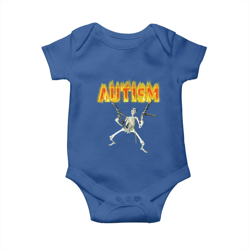 Autism Skeleton Baby Onesie Funny Oddly Specific Dank Meme TS02 Royal Blue Print Your Wear