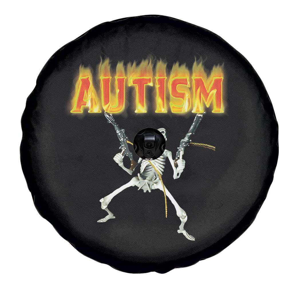 Autism Skeleton Spare Tire Cover Funny Oddly Specific Dank Meme TS02 Print Your Wear