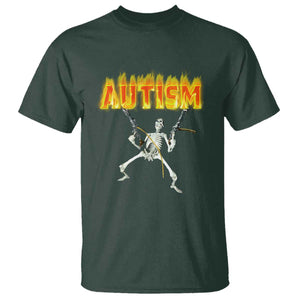 Autism Skeleton T Shirt Funny Oddly Specific Dank Meme TS02 Dark Forest Green Print Your Wear