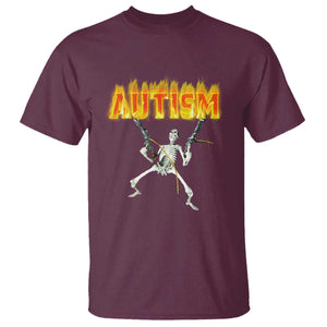 Autism Skeleton T Shirt Funny Oddly Specific Dank Meme TS02 Maroon Print Your Wear