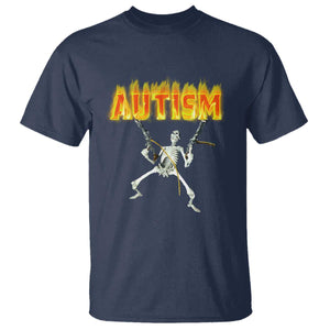 Autism Skeleton T Shirt Funny Oddly Specific Dank Meme TS02 Navy Print Your Wear