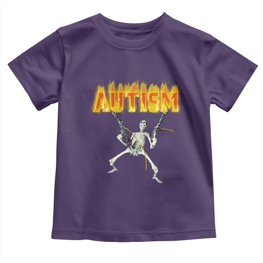 Autism Skeleton Toddler T Shirt Funny Oddly Specific Dank Meme TS02 Purple Print Your Wear