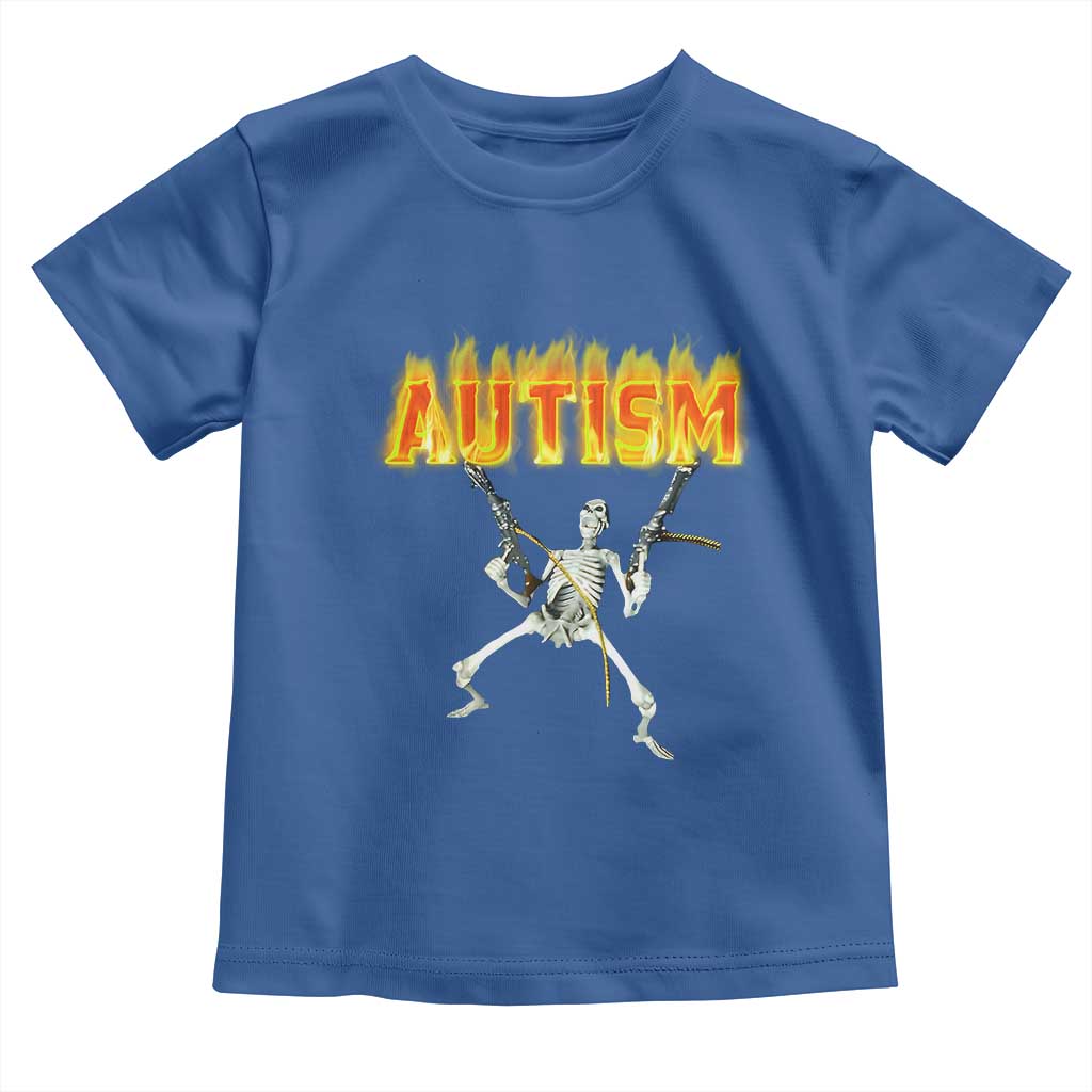 Autism Skeleton Toddler T Shirt Funny Oddly Specific Dank Meme TS02 Royal Blue Print Your Wear