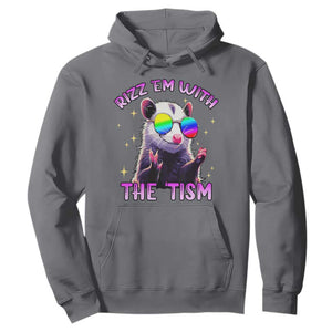 Funny Autism Opossum Hoodie Rizz Em With The Tism Meme Autistic TS02 Charcoal Print Your Wear