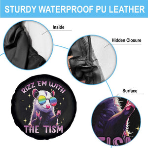 Funny Autism Opossum Spare Tire Cover Rizz Em With The Tism Meme Autistic TS02 Print Your Wear
